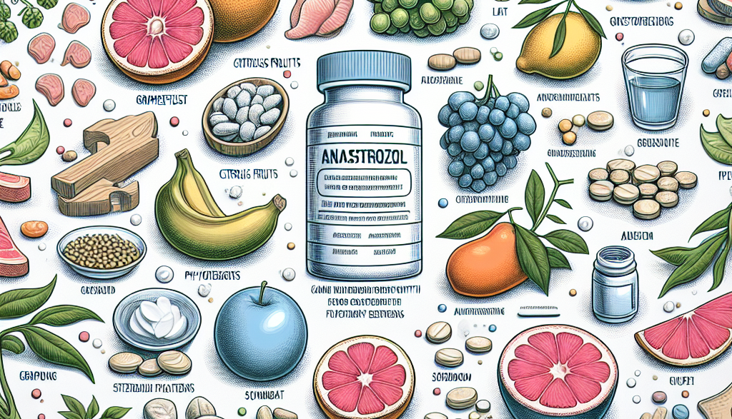 Qué alimentos pueden interferir con la absorción de Anastrozol
